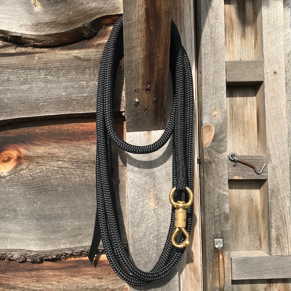 Hand-Spliced Yacht Rope Horse Lead w/ Solid Brass Snap